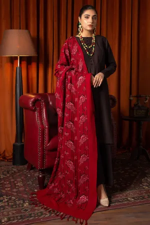 3087-AZORA EMBROIDERED BLEND WOOL SHAWL UNSTITCHED