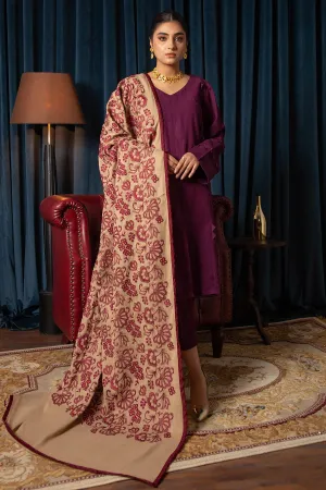 3098-EMRIC EMBROIDERED PASHMINA BLEND SHAWL UNSTITCHED