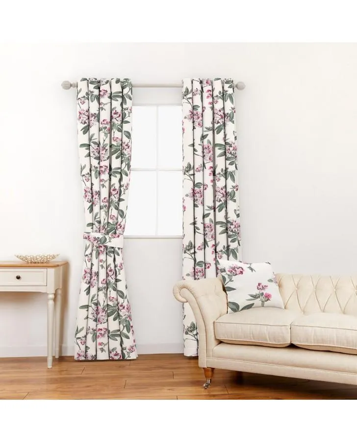 Adeline Dusky Rose Curtain Fabric