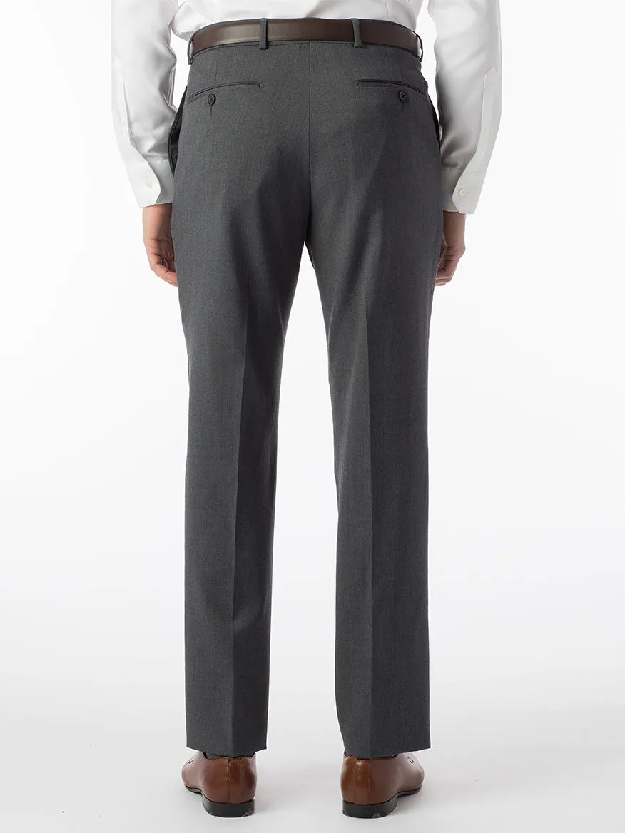 Ballin Theo Comfort 'EZE' Modern Flat Front Pant in Mid Grey