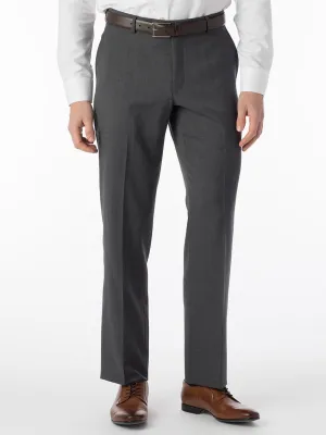 Ballin Theo Comfort 'EZE' Modern Flat Front Pant in Mid Grey