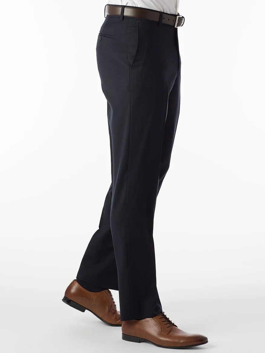 Ballin Theo Comfort 'EZE' Modern Flat Front Pant in Navy