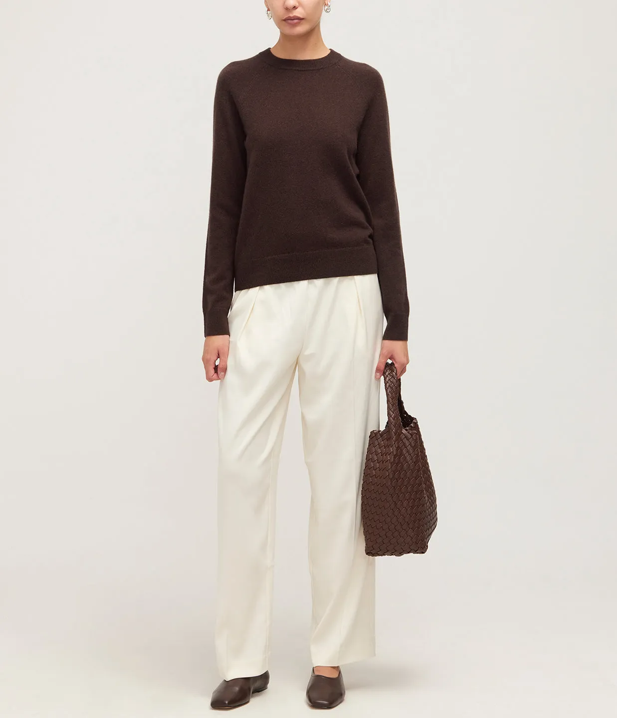 Boston Cashmere Blend Knit in Mole