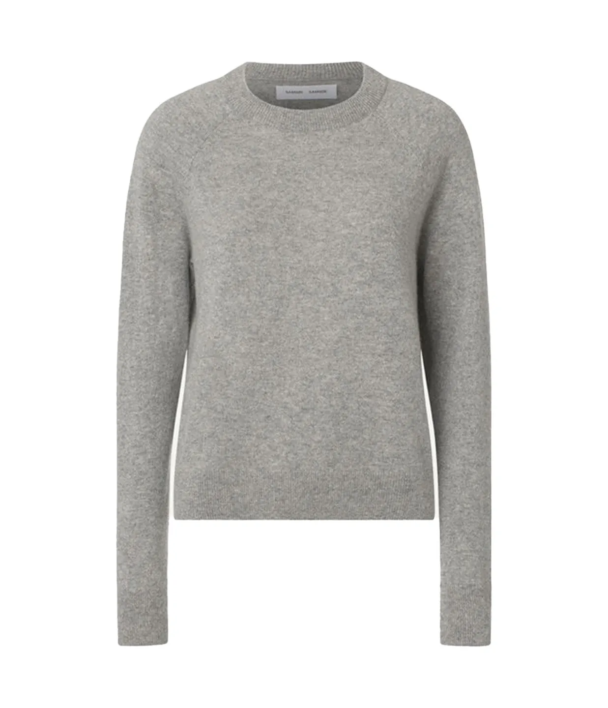 Boston Round Neck Sweater in Grey Melange
