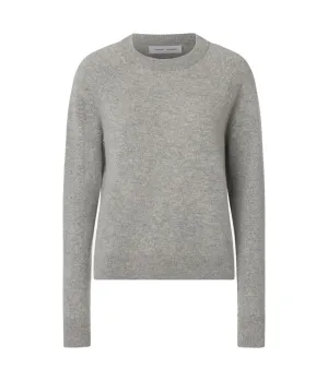 Boston Round Neck Sweater in Grey Melange