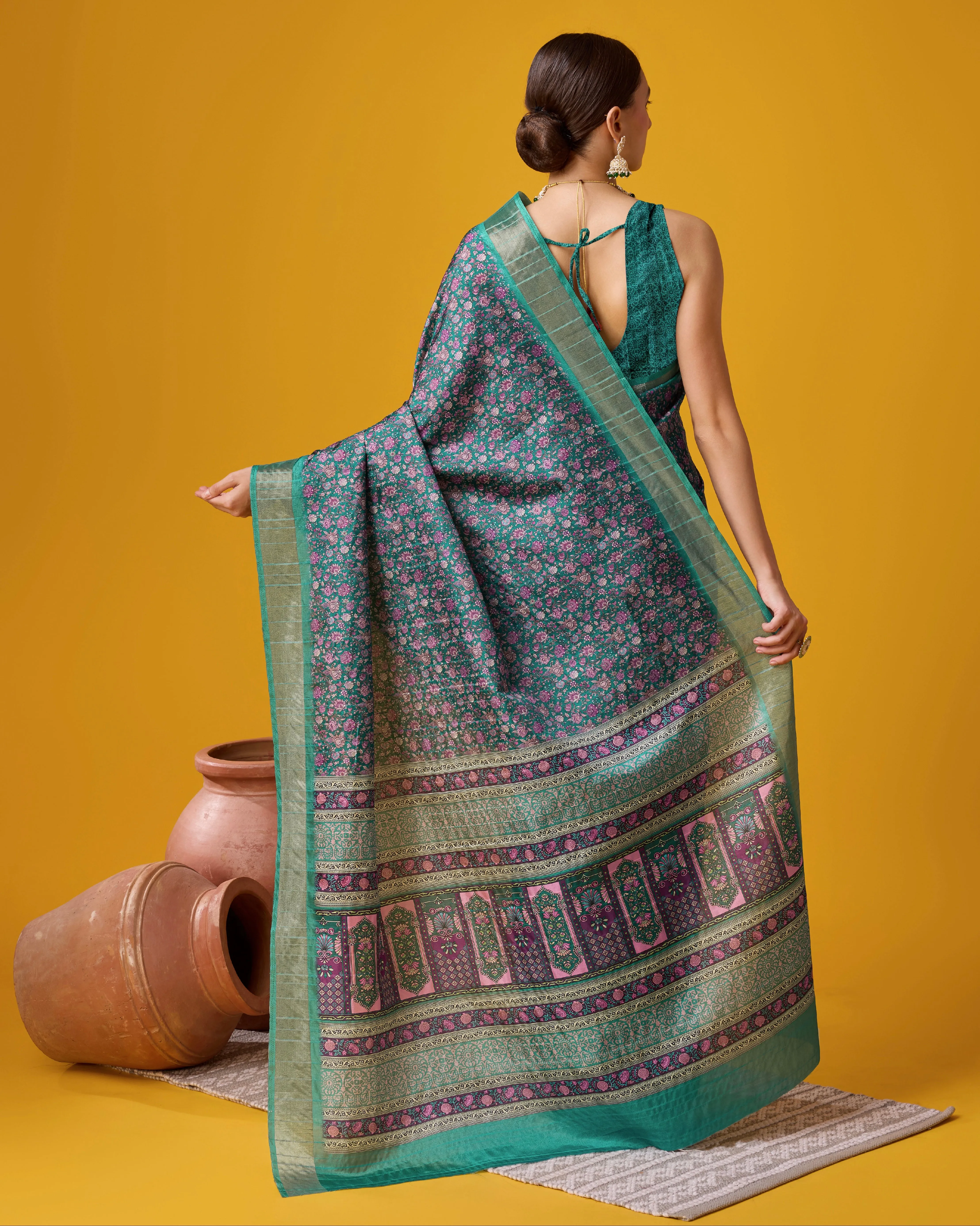 Classic Cotton Saree with Elegant Digital Designs