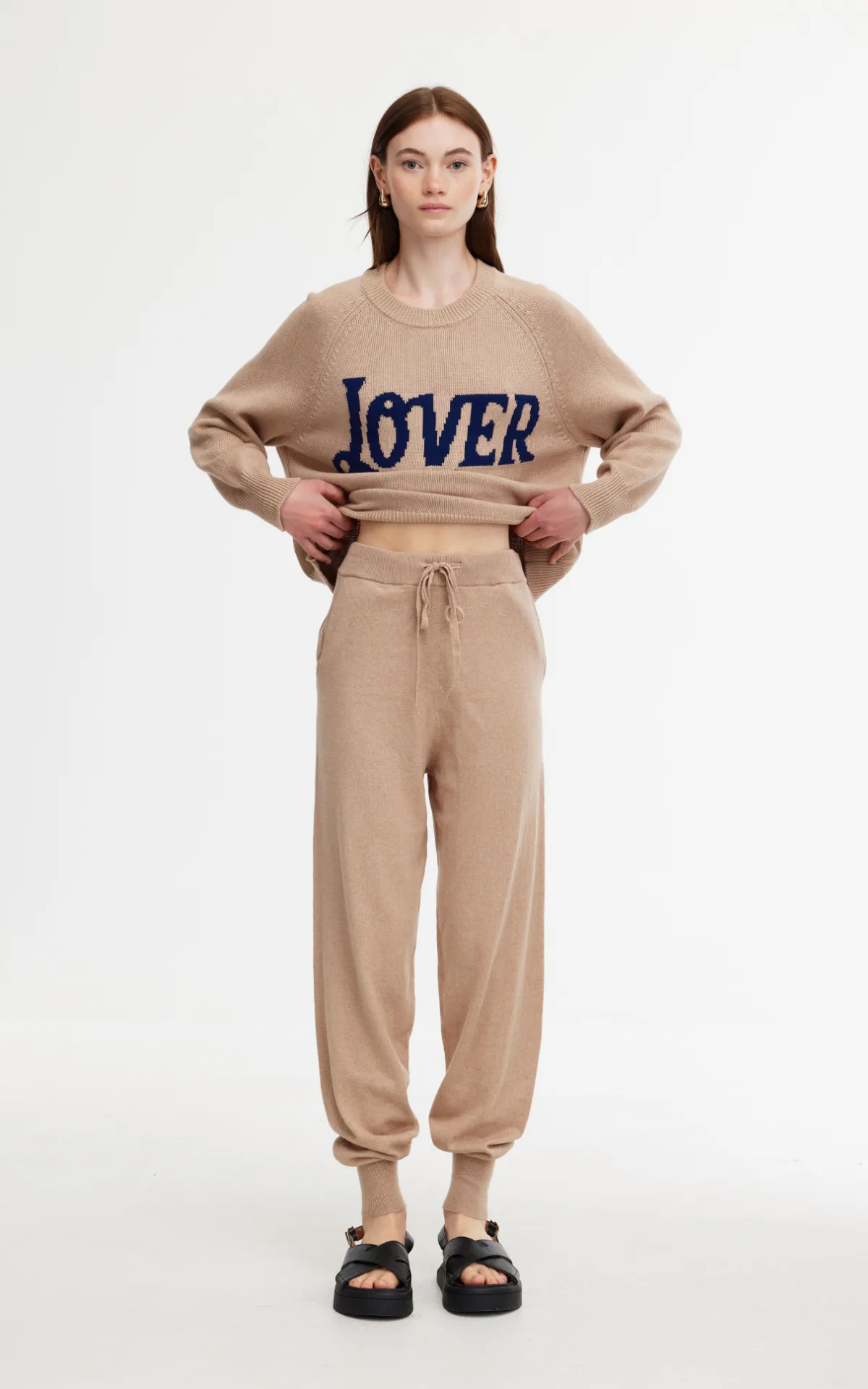 Eliza Knit Pant - Stone