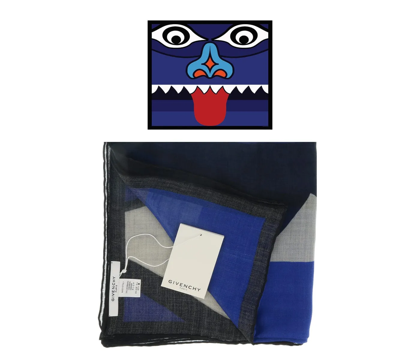 Givenchy 1212GV SD914 1 Navy Blue Scarf