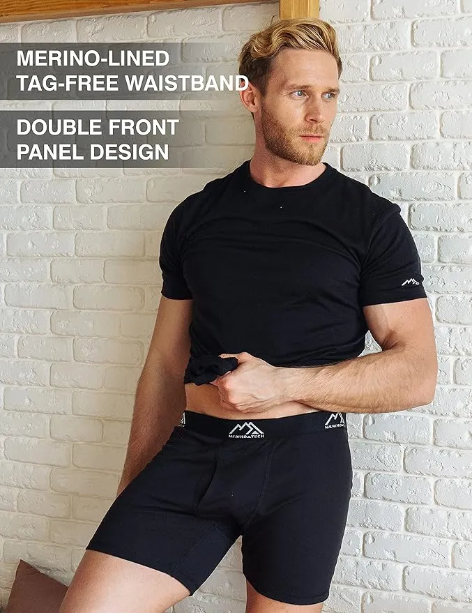 Men's Merino Boxers 150 Black (1 Pack)