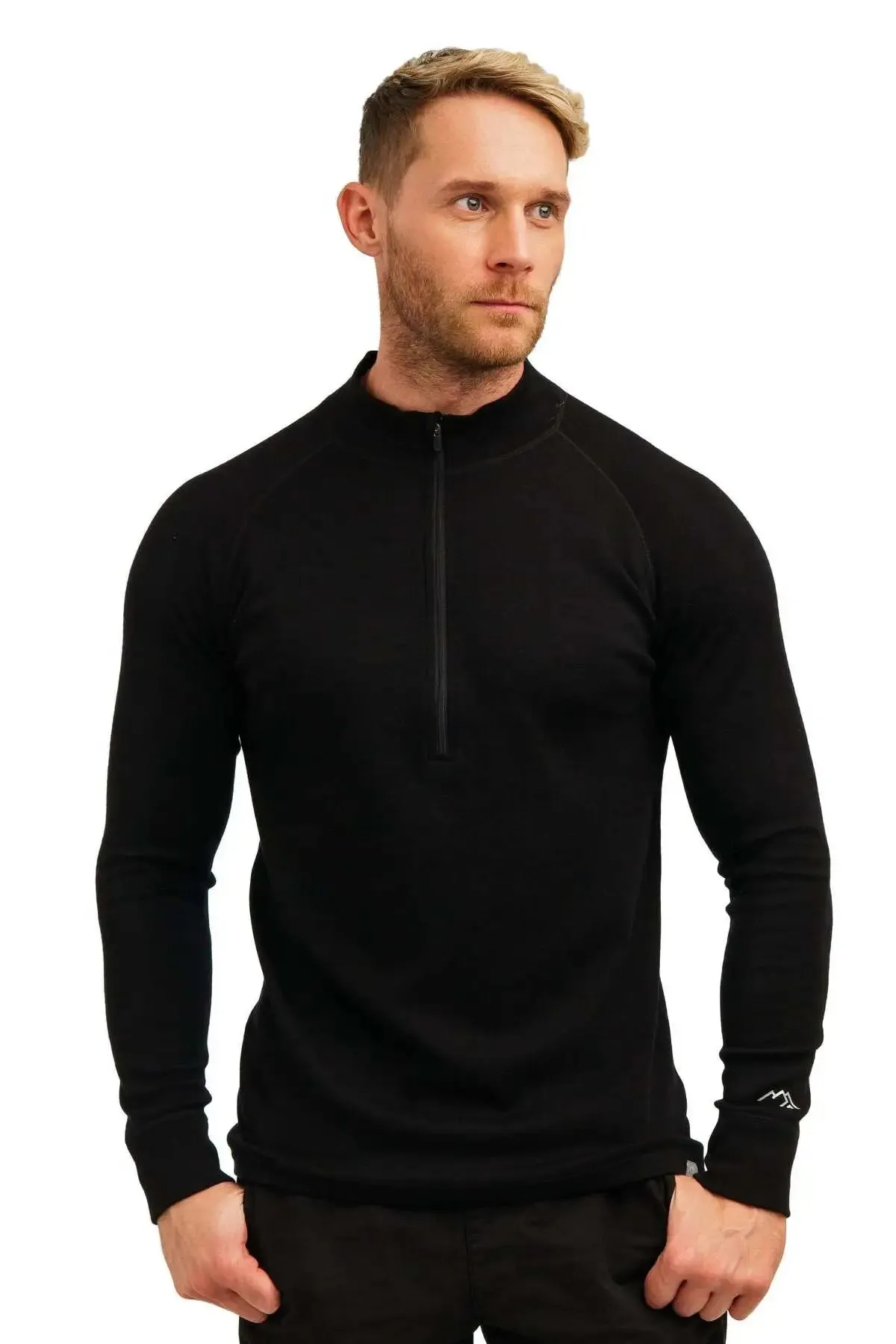 Men's Merino Half Zip Long Sleeve 250 Black