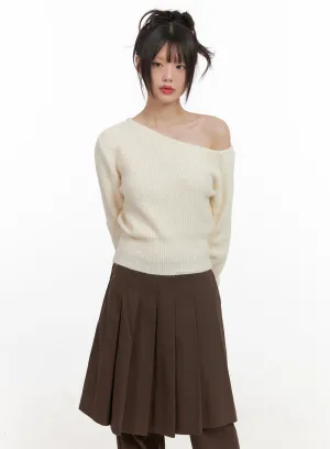 One-Shoulder Wool Blend Sweater CJ506