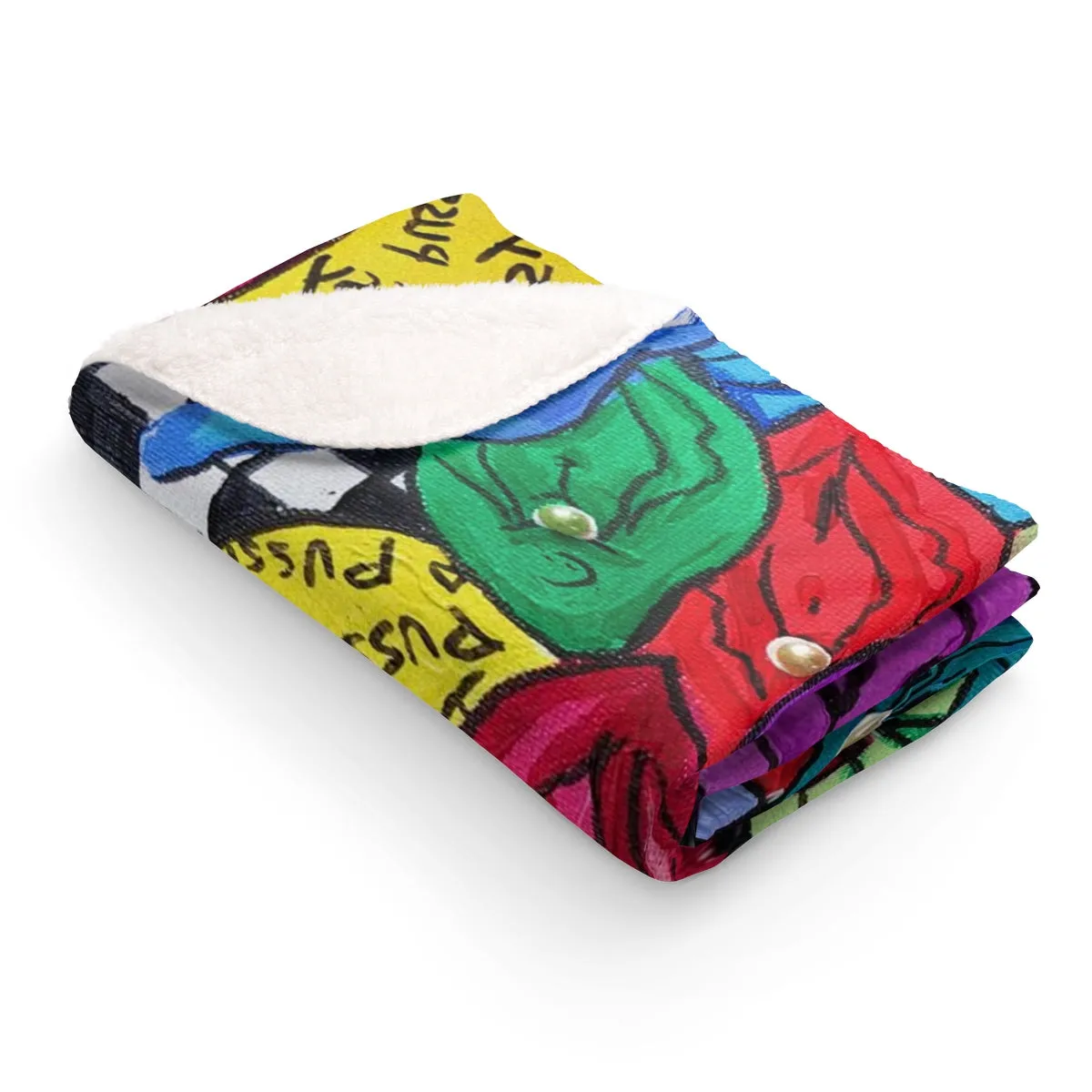 Sherpa Fleece Blanket - Pearl